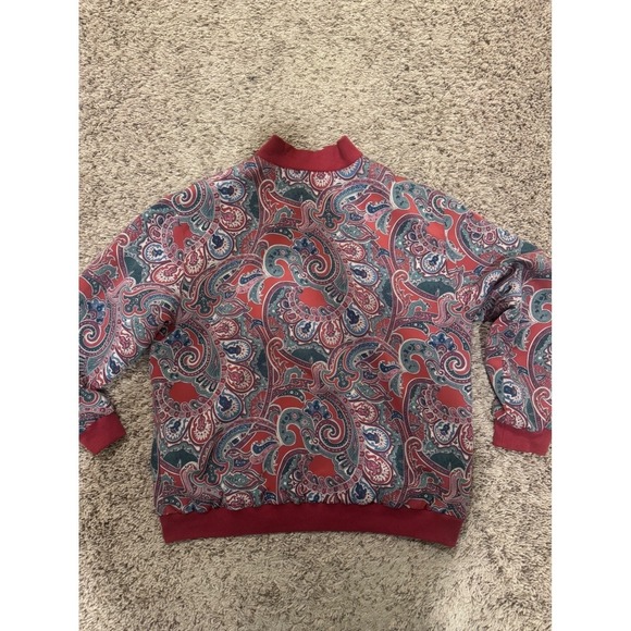 Vintage Alfred Dunner Paisley Zip Bomber Jacket Size 12 Lined Retro 80s/90s - Picture 8 of 9